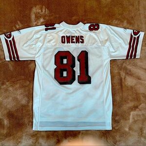 Terrell Owens #81 NFL SF 49ers White Jersey (L)